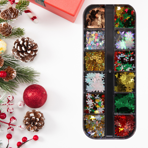 đWeihnachtspailletten fĂŒr DIY-Kunstharz-AnhĂ€nger-BausĂ€tze