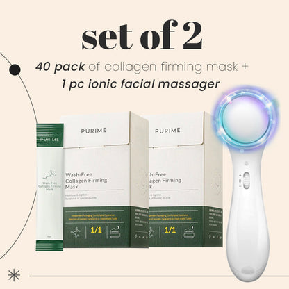 Neue PuriMe Korean Collagen Festigende Maske mit ionischem Gesichtsmassager.