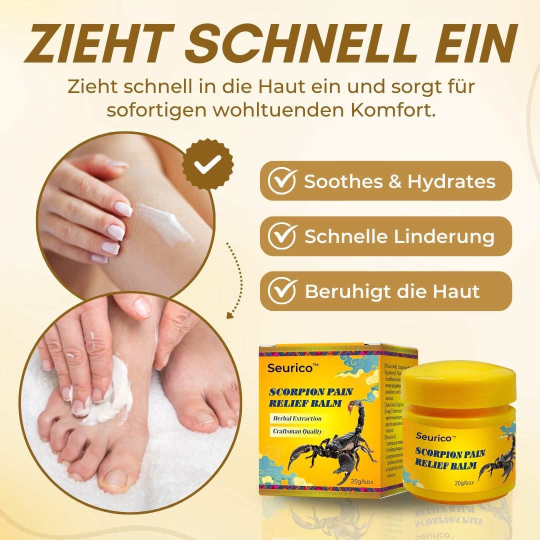 🦂 Seurico™ Schmerzlinderungscreme mit Skorpiongift